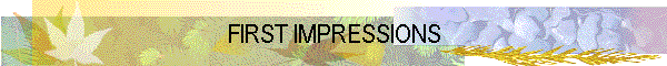 FIRST IMPRESSIONS